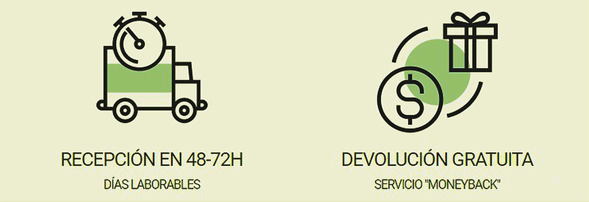 Recepción en 48-72h y devolución gratuita