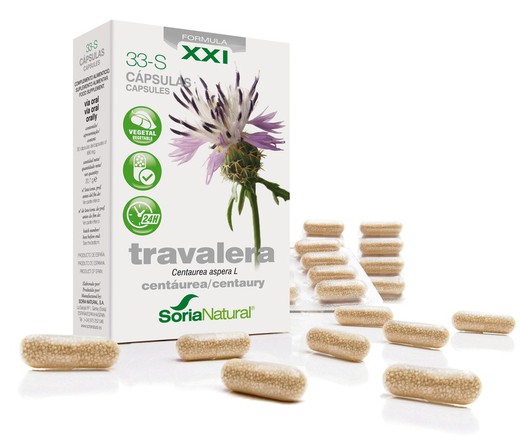 33-S Travalera S Xxi Liberación Prolongada 200mg 30 Cápsulas Soria Natural