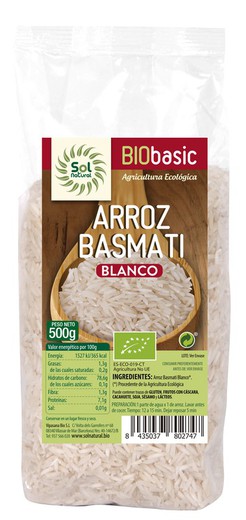 Arròs Basmati Blanc Bio 500 G