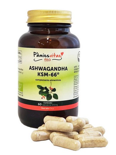 Ashwagandha KSM-66 PV 60 Cápsulas Pamies Vitae