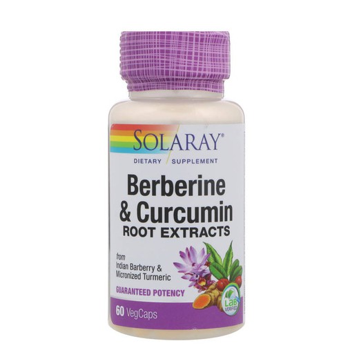 Berberina + Cúrcuma (Solaray) 60 Cáspulas Vegetales