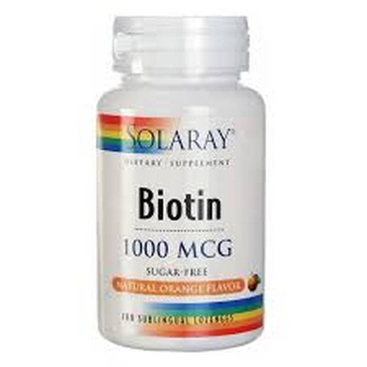 Biotin 1000 Mcg (Solaray) 100 Comprimidos Sublinguales