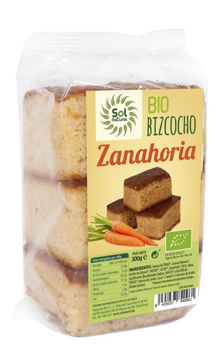 Bizcocho Con Zanahoria Bio 300 G