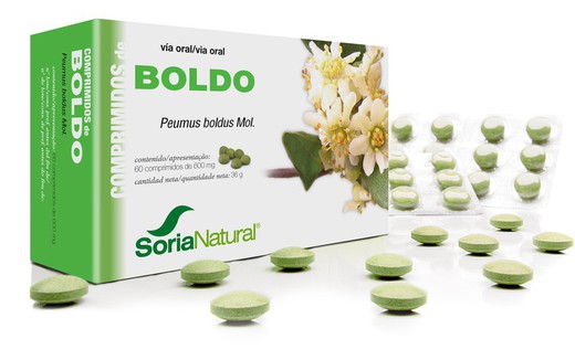 Boldo 600mg 60 Comprimidos Soria Natural