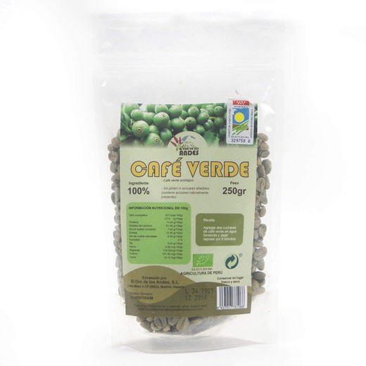 Cafe Verde En Grano 250 Gr