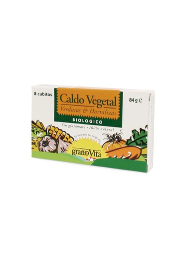 Caldo Vegetal Biologico 84 Gr ( 8 Cubitos)