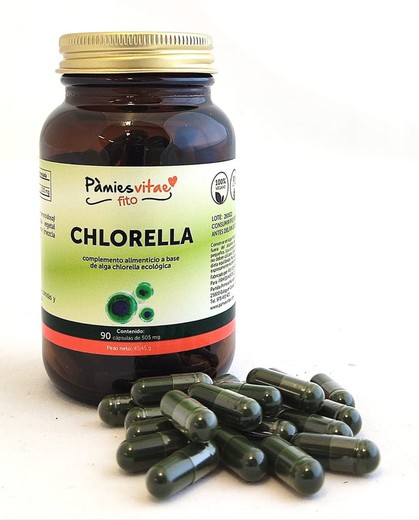 Chlorella 90 cápsulas Frasco Pamies Vitae