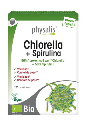 Chlorella + Spirulina 200 Comprimidos