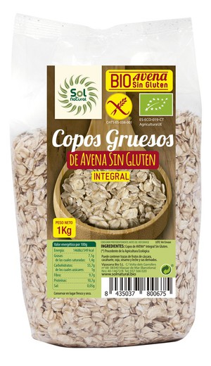 Copos Avena Grueso S/G Familiar Bio 1 Kg