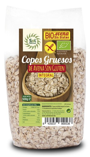 Copos De Avena Gruesos Sin Gluten Bio 500 G