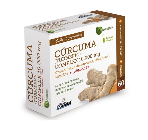 Curcuma 10.000 Mg Jengibre + Pimienta + C  60 Vcap