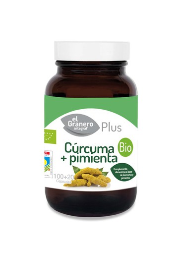 Curcuma + Pimienta Bio 440 Mg 100+20 cápsulas