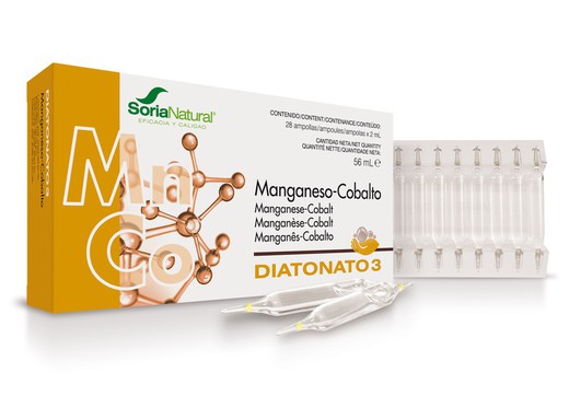 Diatonat 3 Manganès-Cobalt 28 Ampolles X 2ml Sòria Natural