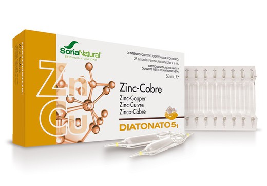 Diatonat 5/1 Zinc/Cobre 28 Ampolles X 2ml Sòria Natural