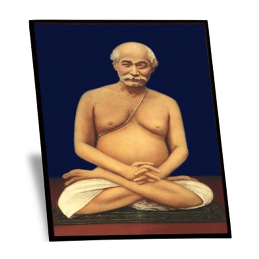 Foto Grande Lahiri Mahasaya Con Soporte De Madera