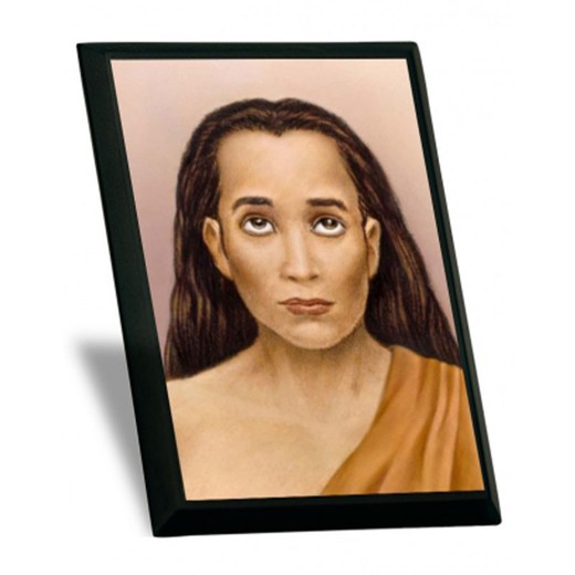 Foto Pequeña Mahavatar Babaji Con Soporte De Madera