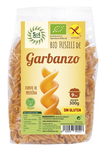 Fusilli De Cigron Bio Sense Gluten 300 G