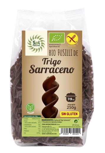 Fusilli Trigo Sarraceno Bio Sin Gluten 250 G