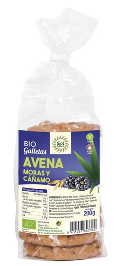 Galletas De Avena Moras Y Cañamo Bio 200 G