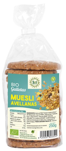 Galletas De Muesli Con Avellanas Bio 250 G