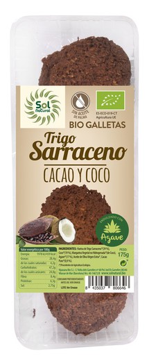 Galletas De T.Sarraceno Coco-Cacao Bio 175 G