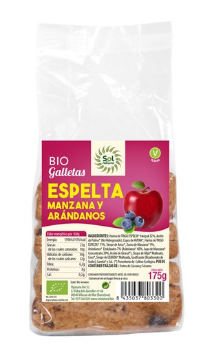 Galetes Espelta Poma-Arandanos Bio 175 G