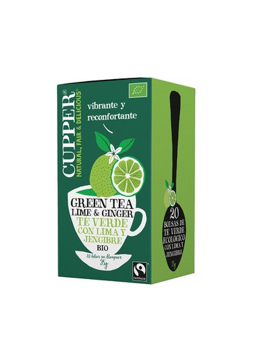 Green Tea Lime & Ginger Bio 20 Bolsas