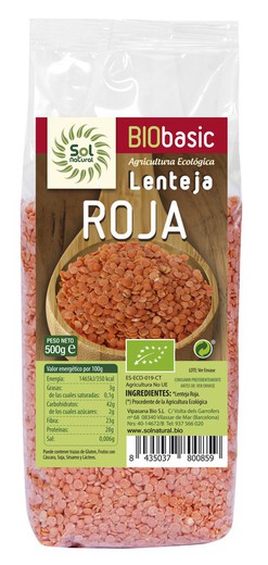 Llentia Vermella Bio 500 G