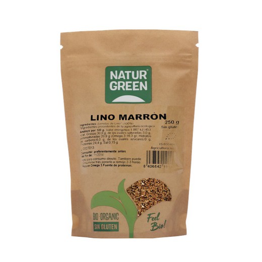 Lino Marron Bio 250 Gr