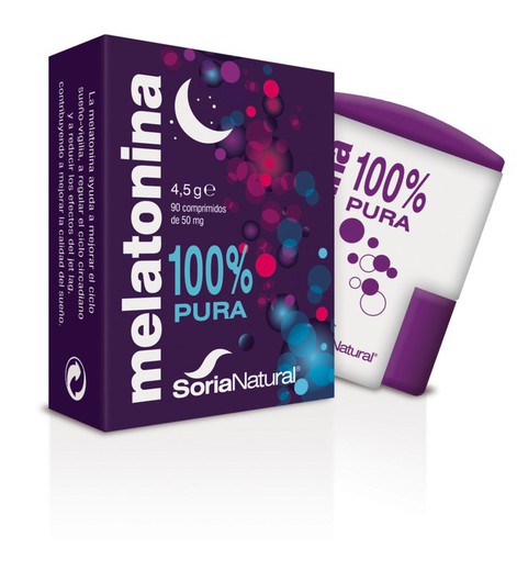 Melatonina 100% Pura 50mg 90 Comprimidos Soria Natural