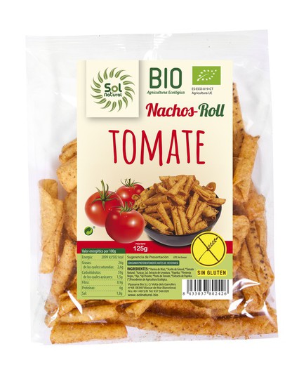 Nachos Roll Tomate Sin Gluten Bio 125 G