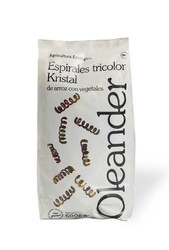 Espirales Kristal Tricolor De Arroz S/G Bio 500gr Oleander