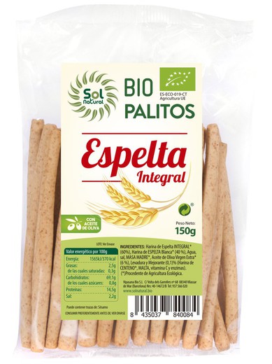 Palitos De Espelta Integral Bio 150 G