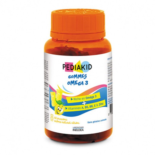 Pediakid 60 Gominolas Ositos Omega 3 Sabor Limon