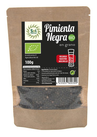 Pimienta Negra En Grano Bio 100 G