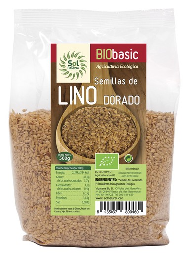 Semillas De Lino Dorado Bio 500 G