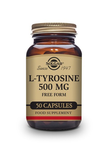L-Tirosina 500mg 50 Càpsules Vegetals Solgar