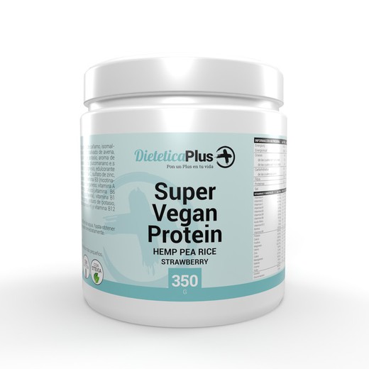 Super Vegan Protein 350gr Fresa Dietetica Plus