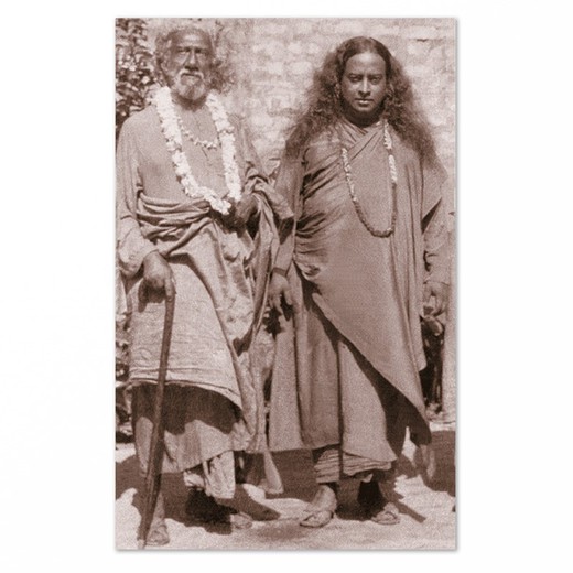 Swami Sri Yukteswar Y Paramahansa Yogananda, Calcuta, 1935, Sepia 12,7x17,8cm