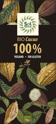 Tableta De Cacao Puro 100% Bio 70 G