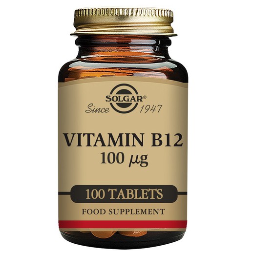 Vitamina B12 (Cianocobalamina) 100µg 100 Comprimits Solgar