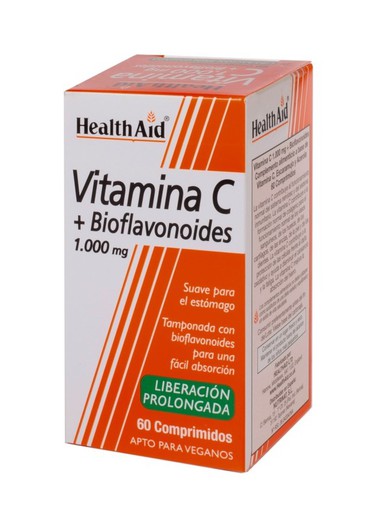 Vitamin C 1000 Bioflavonoides 60 Comprimidos Health Aid