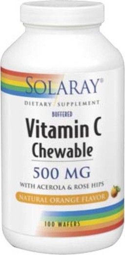 Vitamin C-500 (Solaray) 100 Comprimidos Masticables