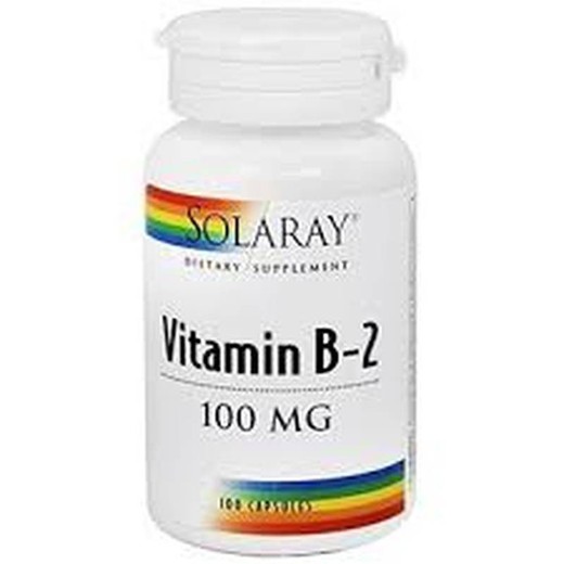 Vitamina B2 100 Mg (Solaray) 100 Cápsulas Vegetales