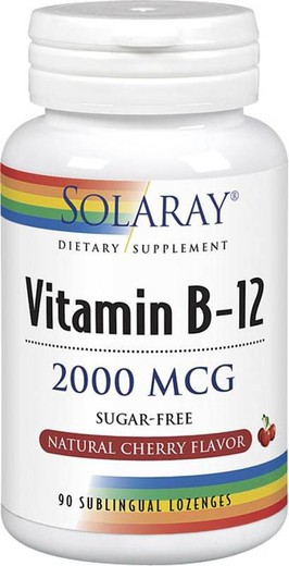Vitamines B12 (Solaray) 90 Comprimits Sublinguals Per a Vegetarians