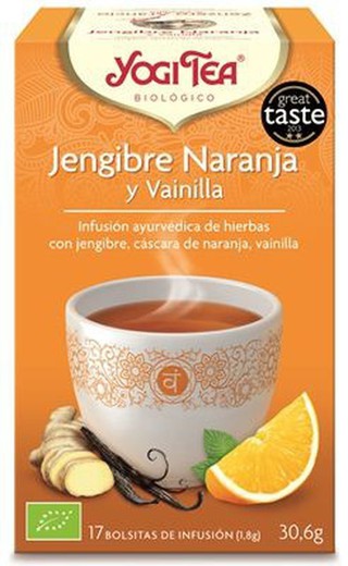 Yogi Jengibre/Vainilla/Naranja 2 Gr X 17 Bolsitas