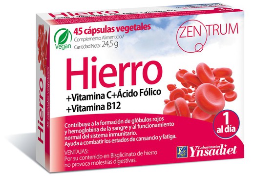 Zentrum Hierro 45 cápsulas