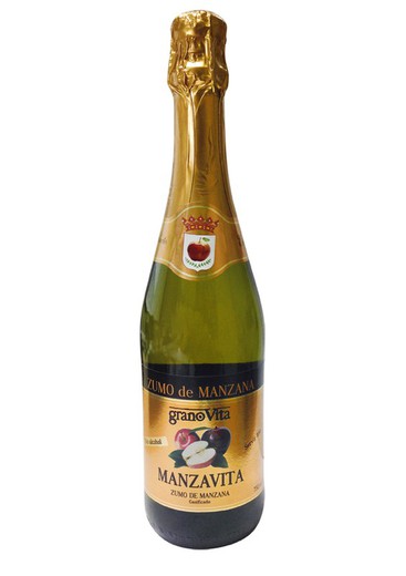 Zumo De Manzana Con Gas Manzavita 750 Ml