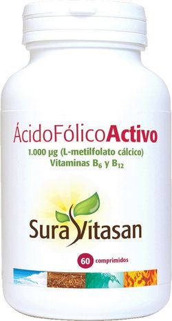 Acido Folico Activo 1000 Microgramos 60 Comp