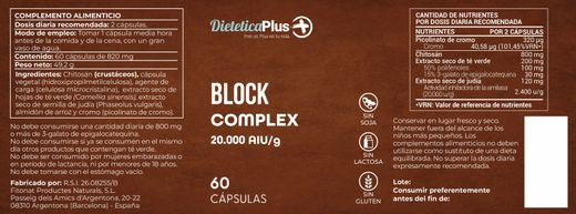 Block Complex 60 Càpsules Dietetica Plus